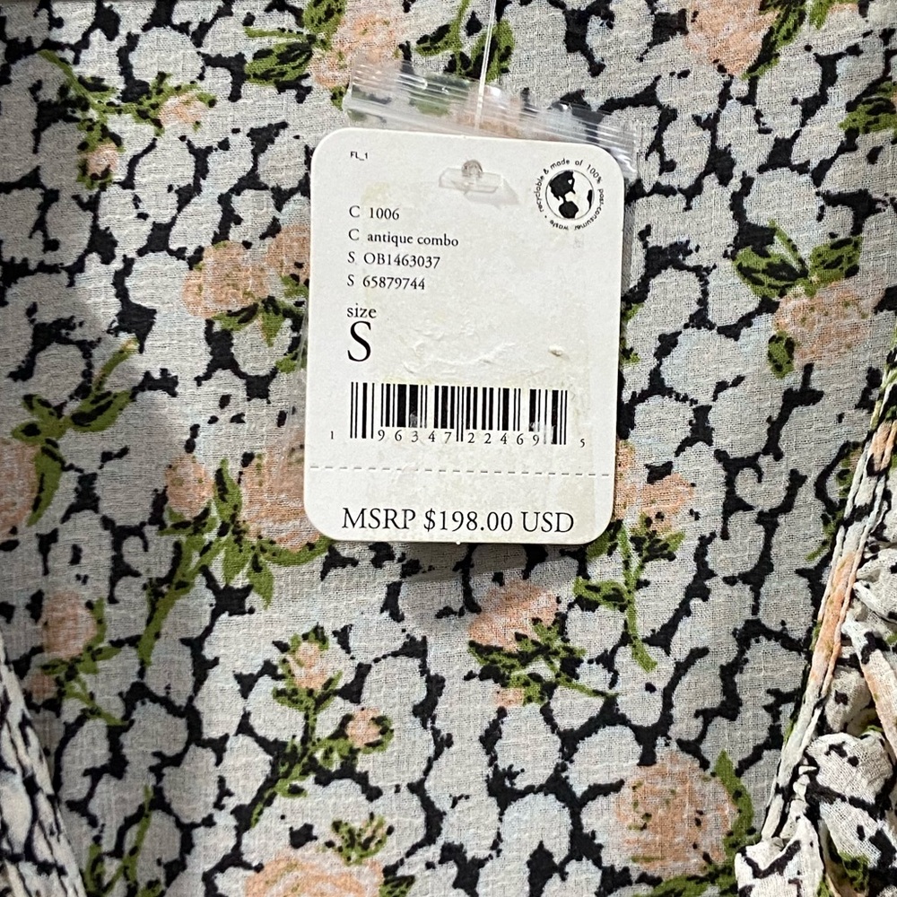 Free People Gigi Antique Combo Floral Printed Maxi Dress Women’s Size Small NWT - Picture 6 of 12